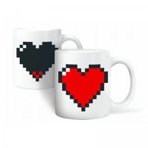 Taza termográfica de corazón
